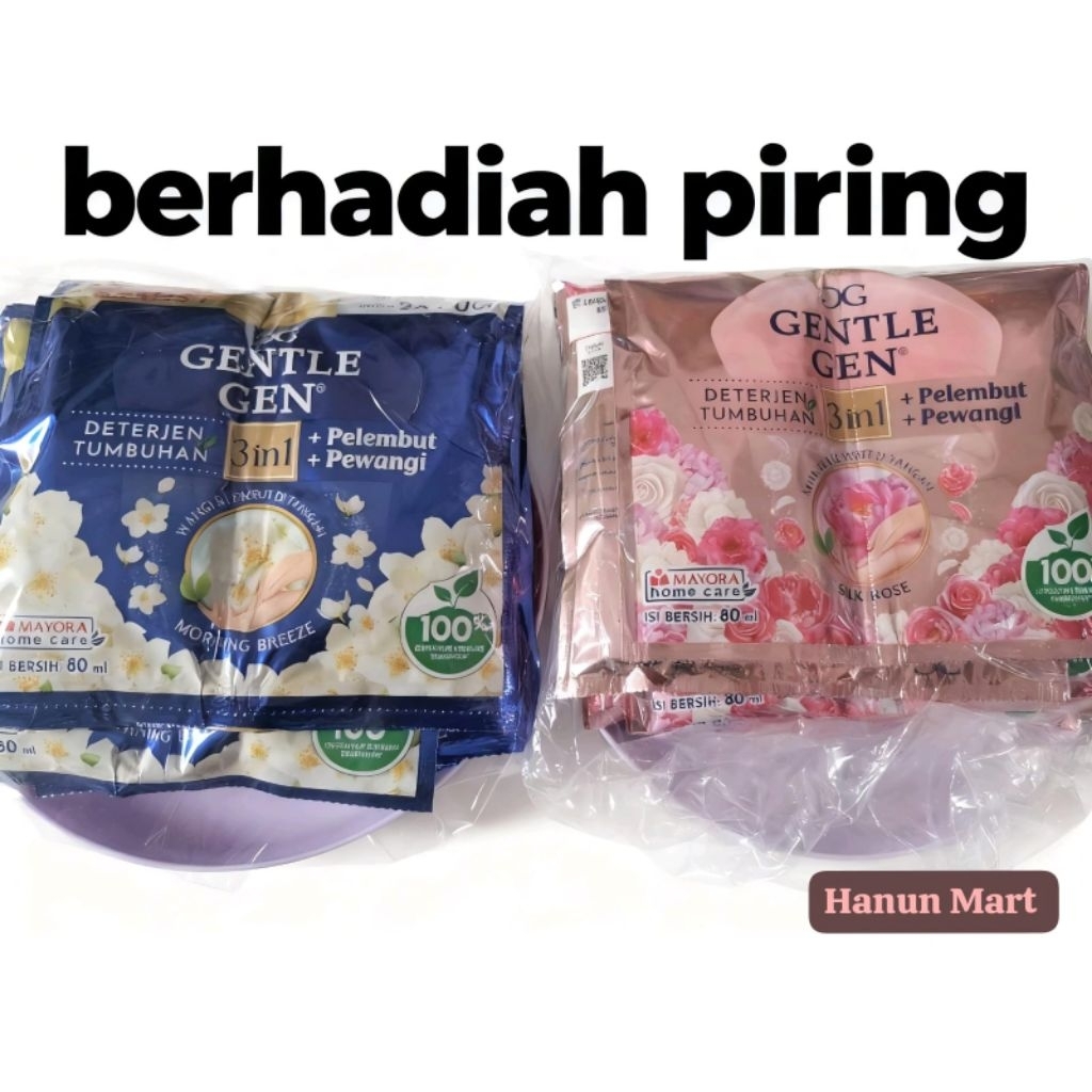 GENTLE GENT Deterjen Cair Renteng Isi 16 Sachet Free Piring