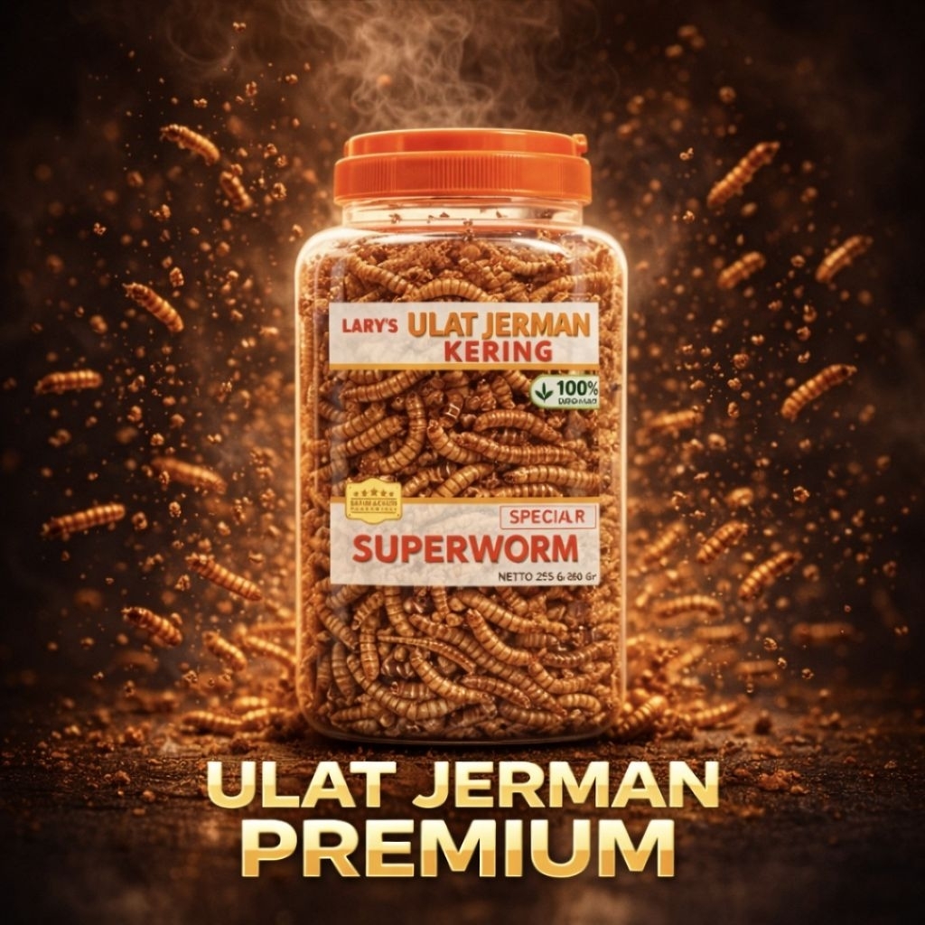 ULAT JERMAN KERING 1 KG SNACK HEWAN PELIHARAAN