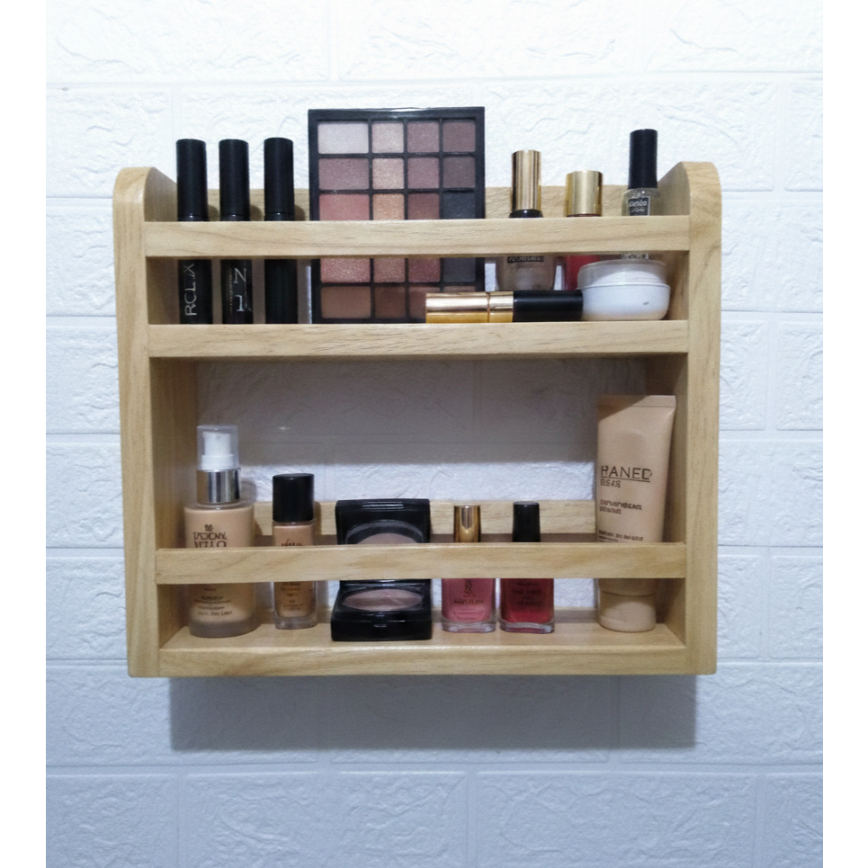 Rak Kosmetik Dinding Kayu Murah/Rak Dinding kayu Multipungsi
