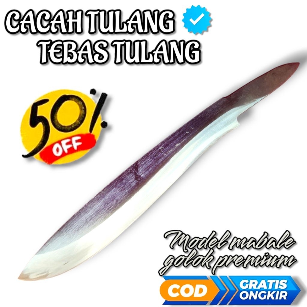 GOLOK CACAH TULANG TEBAS TULANG MODEL MABALE ALAT PERKEBUNAN BERKUALITAS TEBAL KUAT TAJAM SIAP PAKAI
