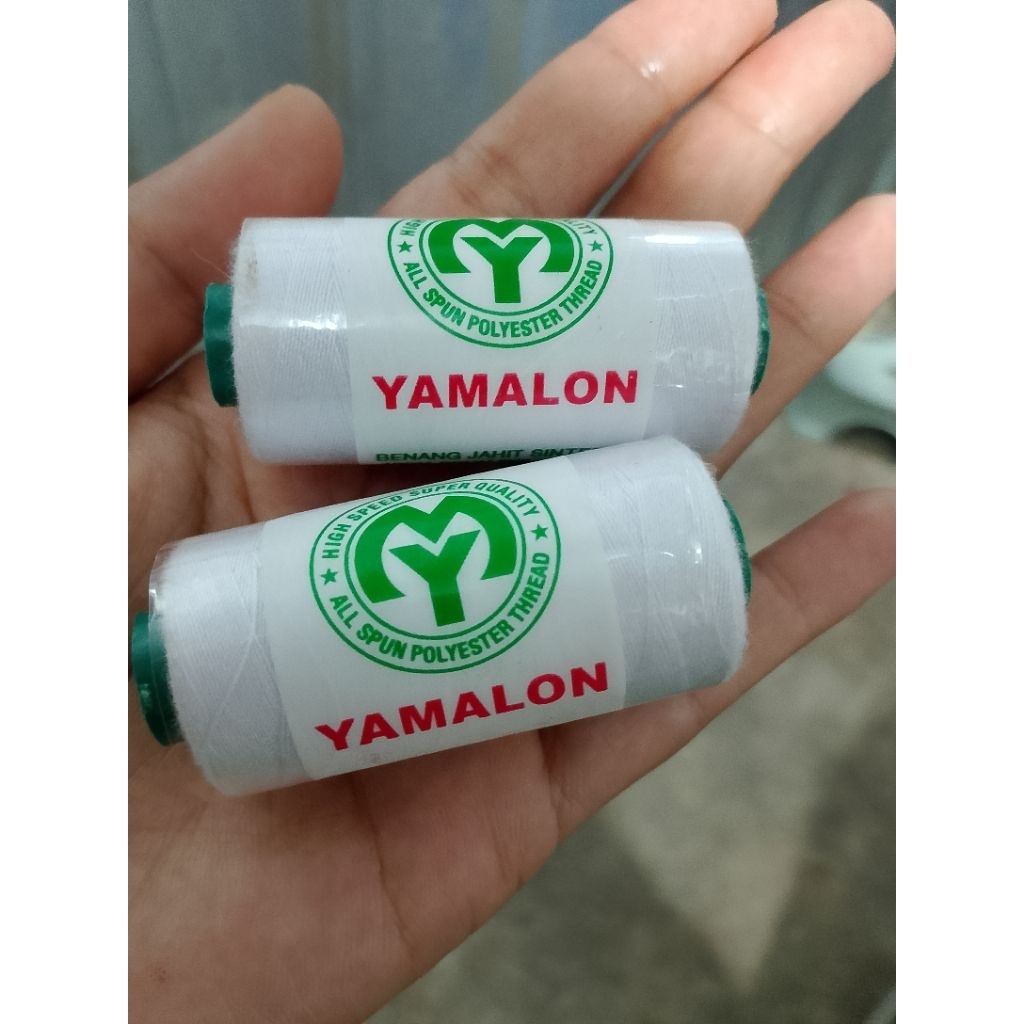 benang jahit putih yamalon | 500 yard