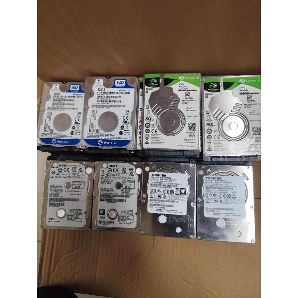 Hardisk 320GB Laptop Notebook Ps HGST/WD BLUE/TOSHIBA/BarraCuda Sata 2.5 New Promo Hdd