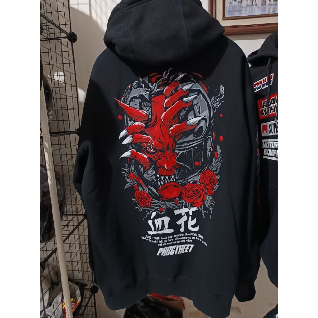 Hoodie prostreet Blood flower V1 size XL
