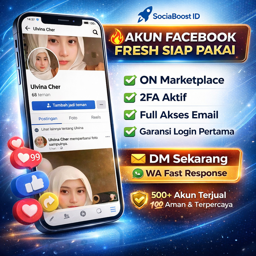 Akun Facebook Personal Fresh Berkualitas Data Super Lengkap