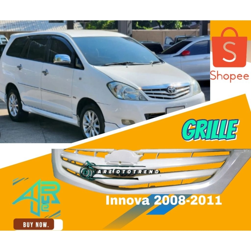 Grill Grille warna bahan pabrik grile logo gril bemper depan Toyota INNOVA inova 2008 2009 2010 2011
