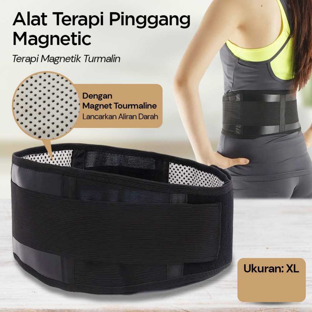 TaffOmicron Alat Terapi Pinggang Magnetic Tourmaline Belt
