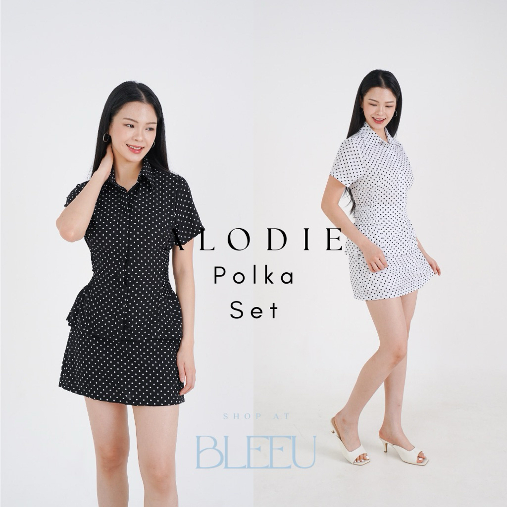 [shopatbleeu] Alodie Polka Set / One Set Polka