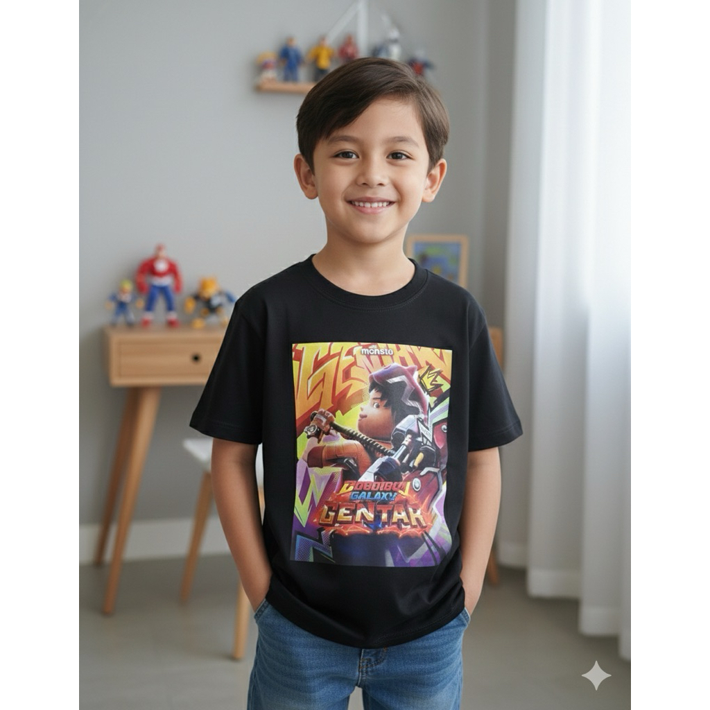 BOBOIBOY Kaos Anak Monsta Galaxy Gentar Kotak