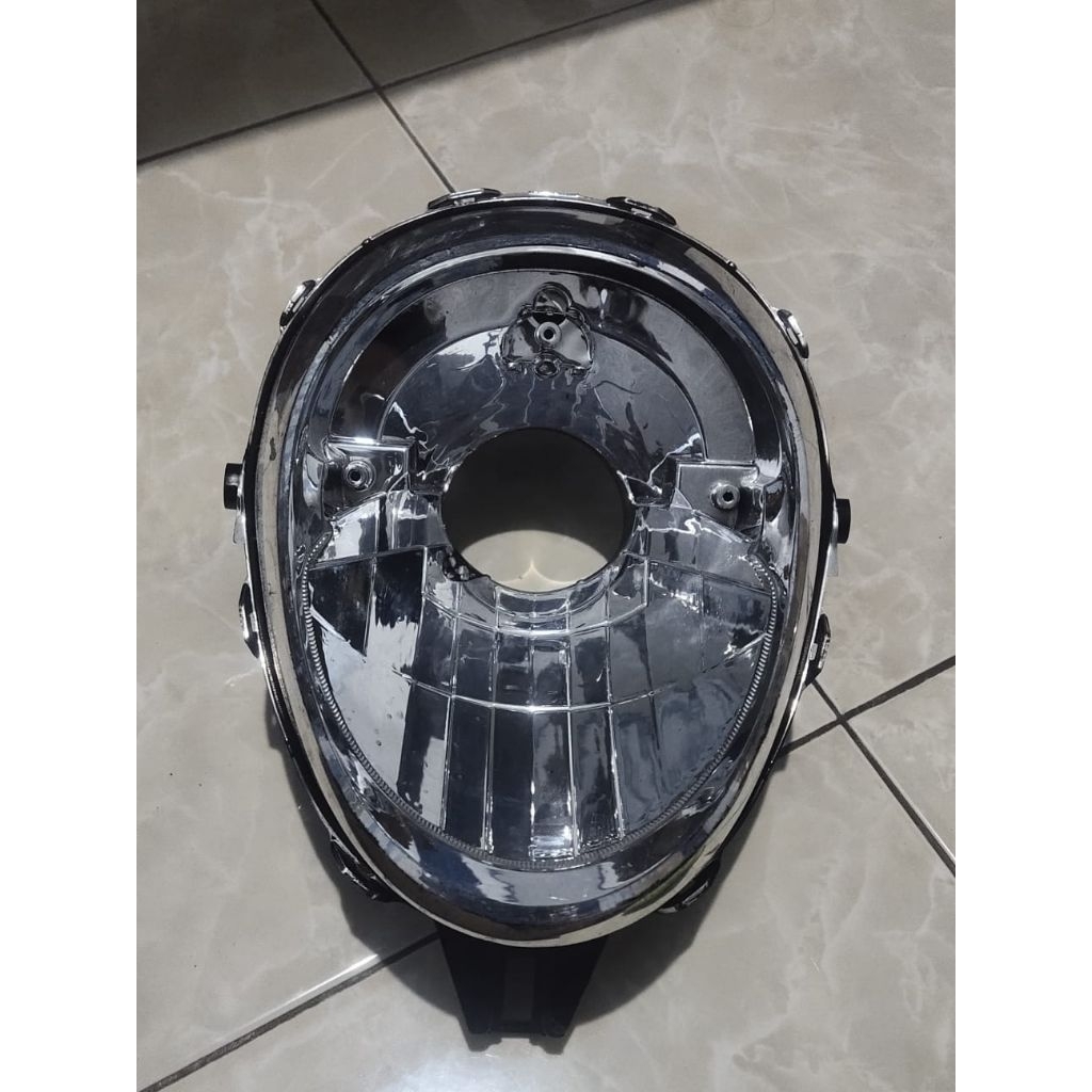 HOUSING BATOK REFLEKTOR KAP LAMPU DEPAN SCOOPY FI OLD LAMA 2013-2015 , LOKAL BERKUALITAS TANPA MIKA
