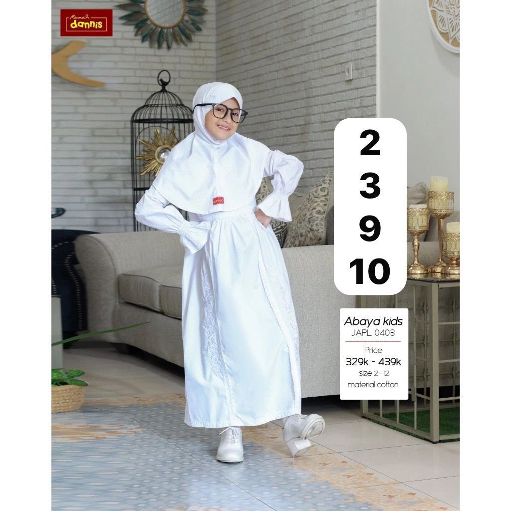 SALE DANNIS IHROM ANAK GAMIS PUTIH