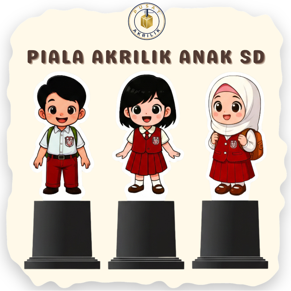 PIALA AKRILIK ANAK SD | Piala Akrilik Kelulusan Sekolah - Piala Anak SD