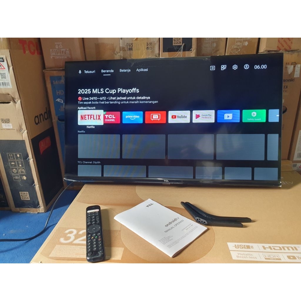 Tv led 32 inch TCL android tv second fullset 32S4500A