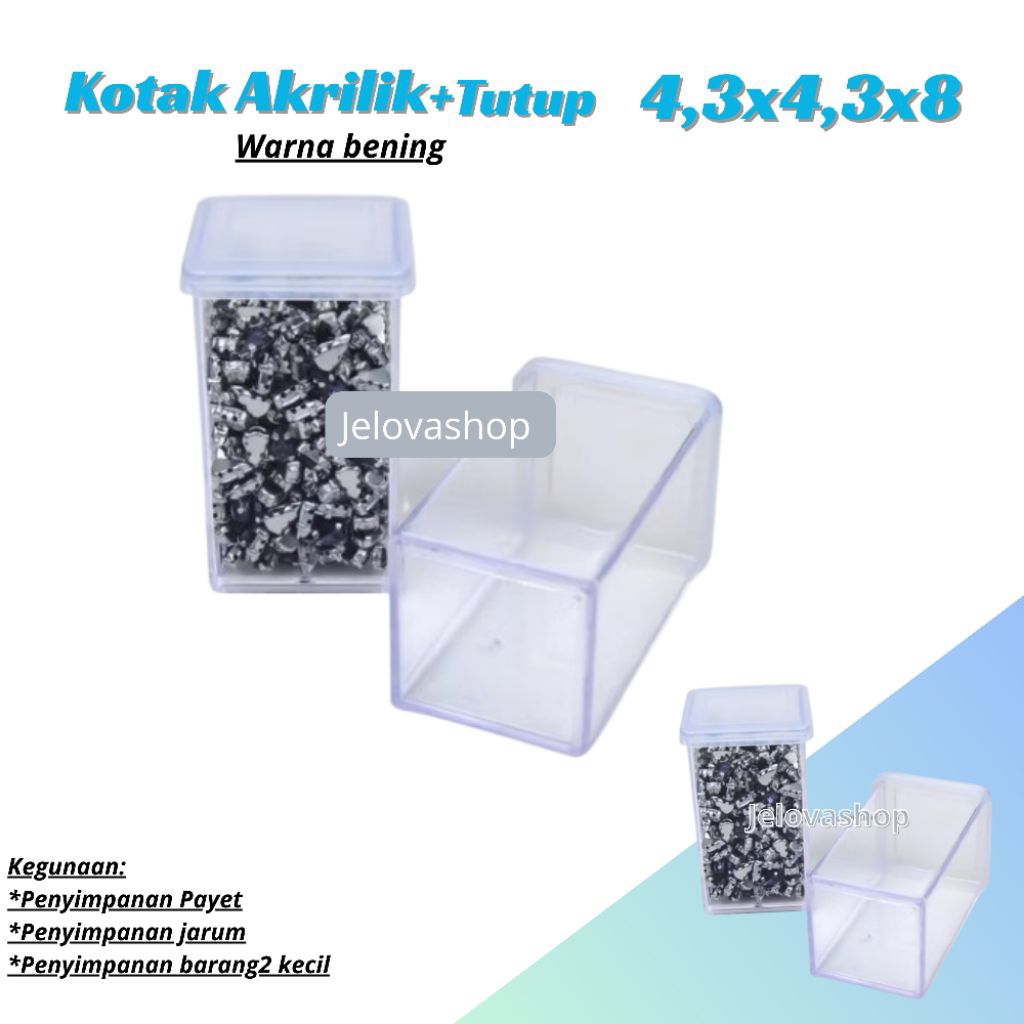 Kotak Akrilik/ kotak bening/ kotak penyimpanan barang kecil