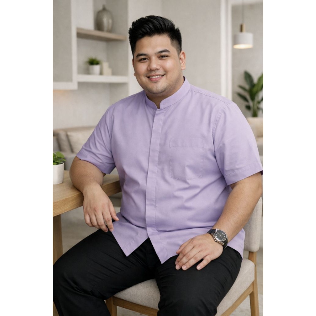 KOKO BIGSIZE/KEMEJA JUMBO UNGU MUDA by kanaka shirt