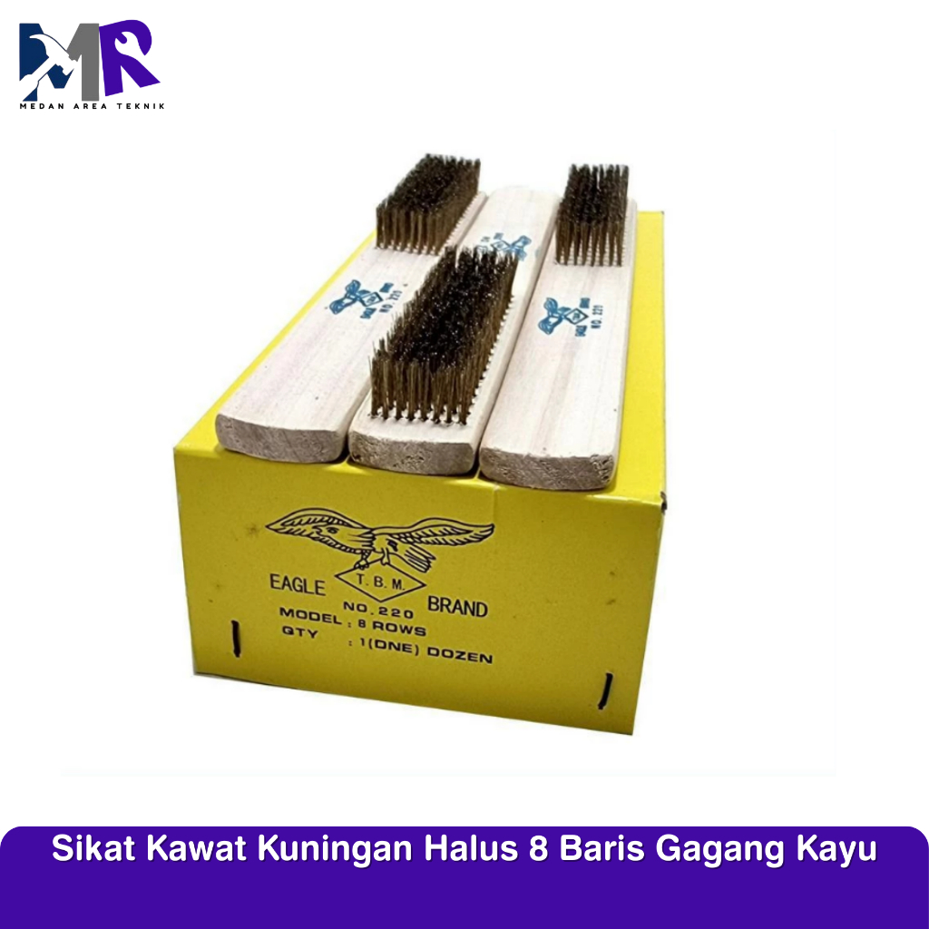Sikat Kawat Las Kuningan Eagle 8 Baris Sikat Las Gagang Kayu