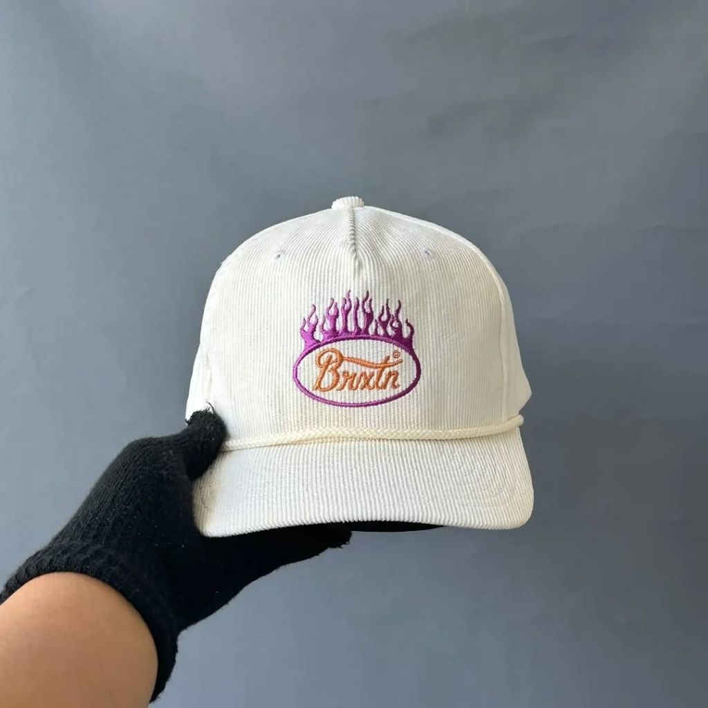 BRIXTON - PARSON FLAME - Topi Rope Hat Topi Tali Kapal Topi Golfer Unisex Pria Wanita BRIXTON Cream 