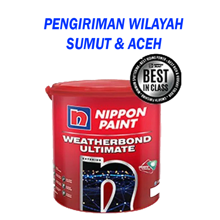 CAT TEMBOK NIPPON PAINT WEATHERBOND ULTIMATE, Cat Tembok Luar/Exterior Premium NIPPON PAINT : 2.5 L 