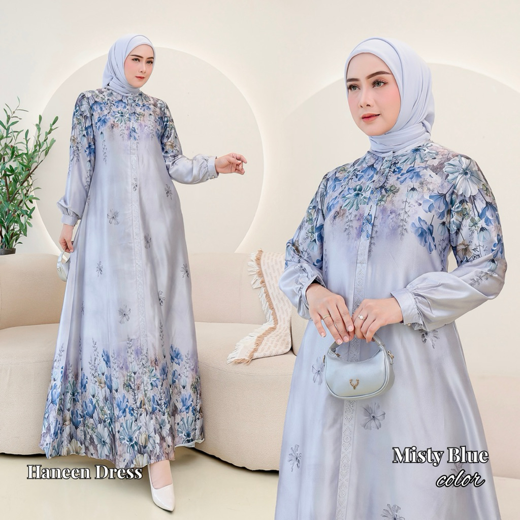 KYOMI - HANEEN DRESS / GAMIS ARMANI SILK BUSUI / GAMIS SILK KONDANGAN MEWAH / GAMIS LEBARAN