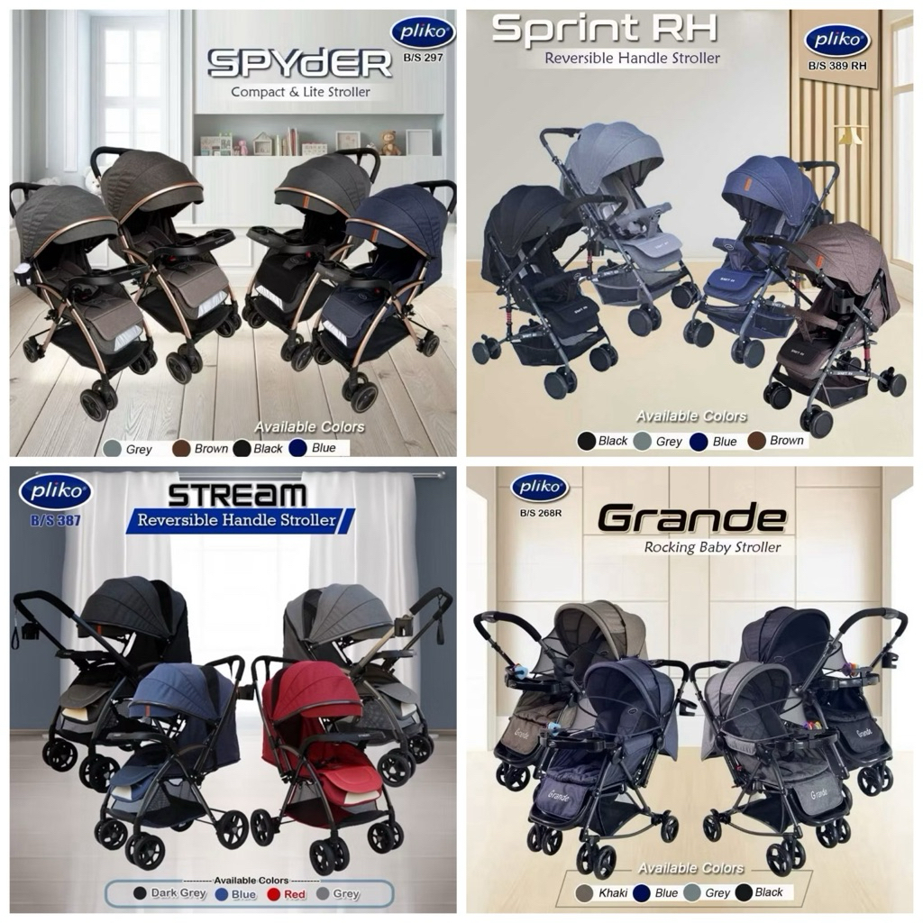STROLLER Kereta dorong Bayi PLIKO STREAM/ RODEO/ SPYDER BS 297/PLIKO STREAM 387 KERETA DORONG BAYI/S