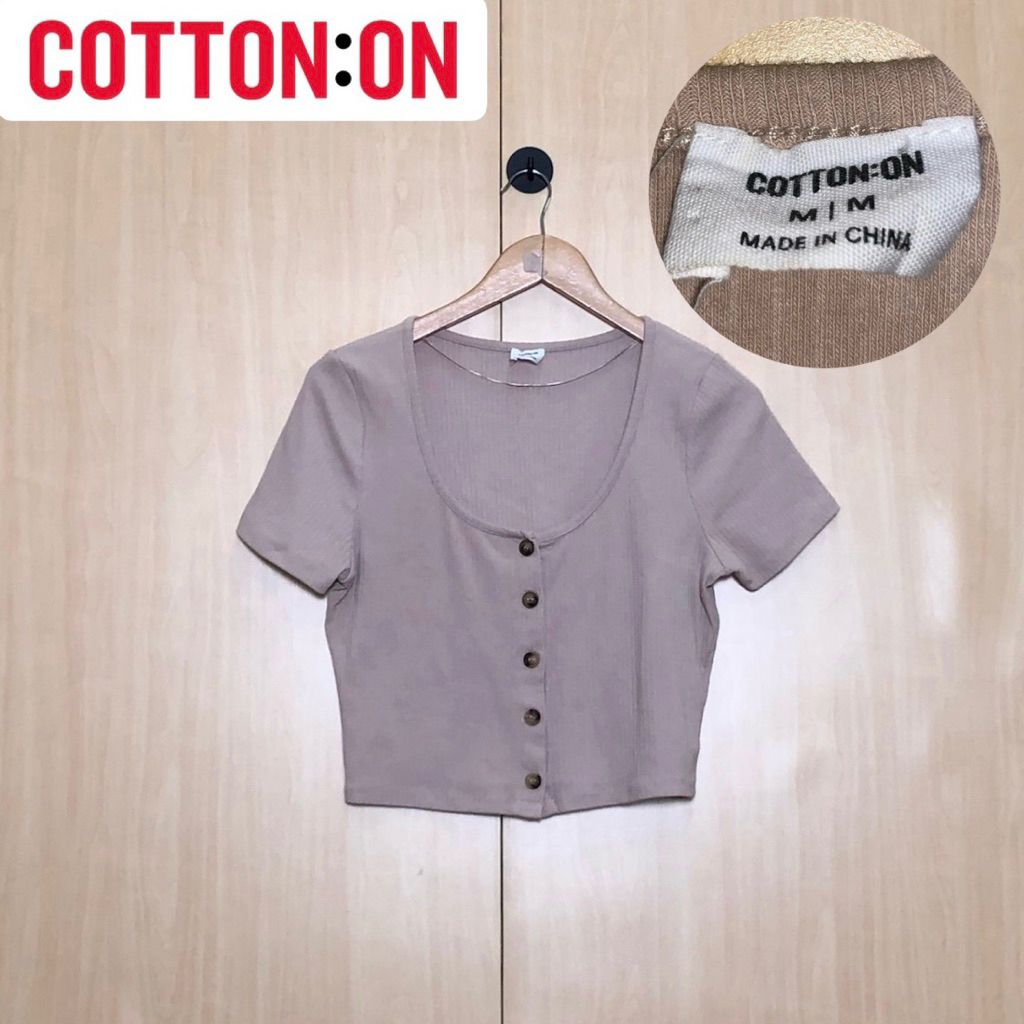 Cotton On crop ribbed top M
