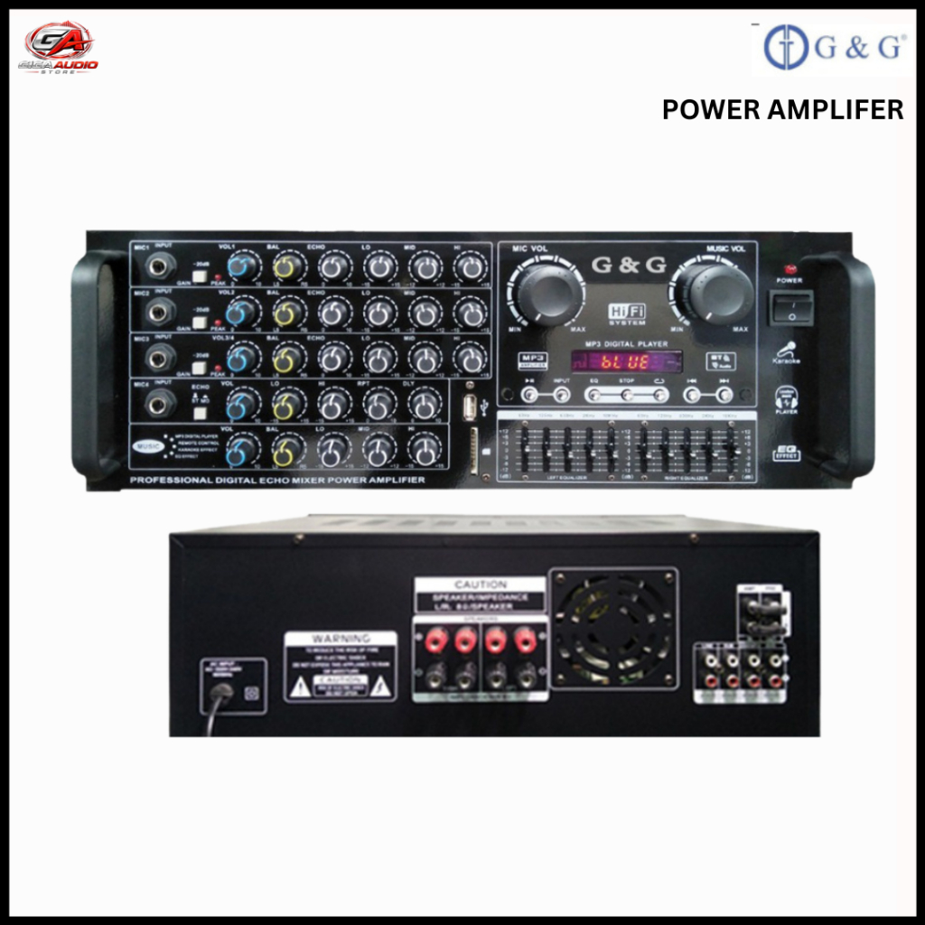 Power Ampli Amplifier GNG K7878 K2210 K1665 K1748 Bluetooth Karaoke Home Theater FM Radio | GA