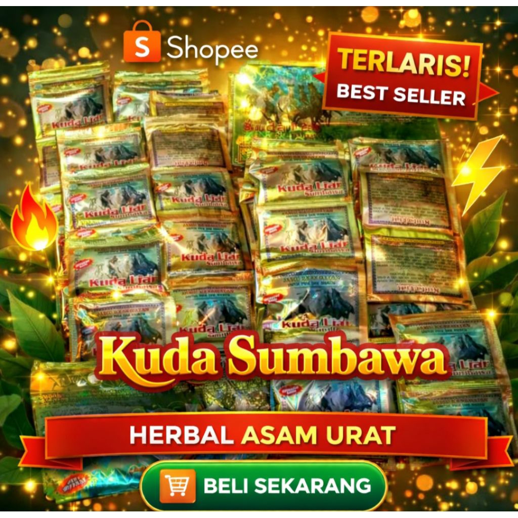 Herbal Asam Urat Darah Tinggi Pegal Linu Flu Tulang Kapsul Kuda Liar Sumbawa Original