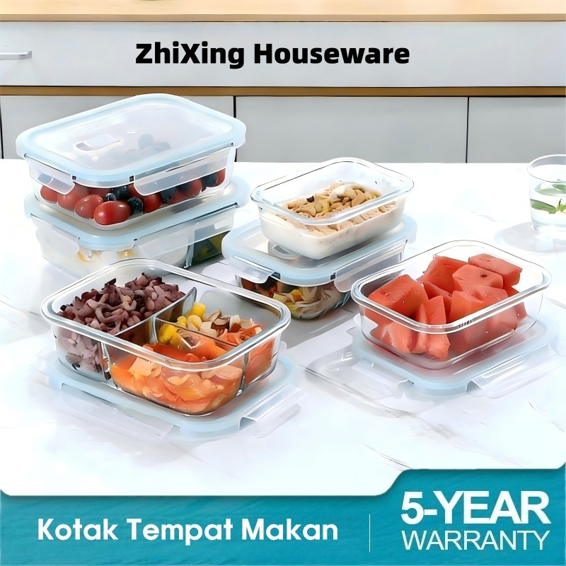 Kotak Tempat Makan Kaca Glass Food Container Kotak makan Lunch Box Kotak Bekal Makan Kaca