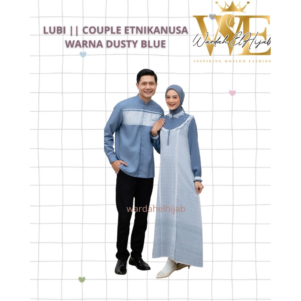 LUBI || COUPLE ETNIKANUSA FAMILY || warna Dusty Blue