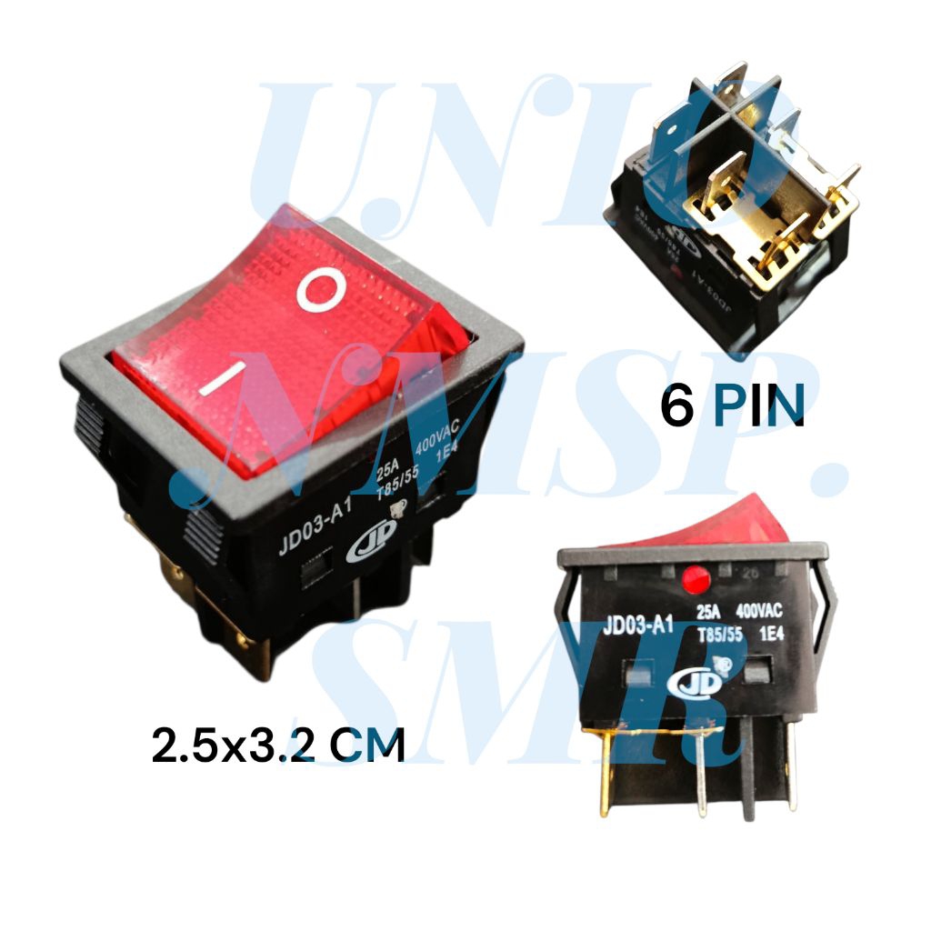 Saklar On Off JD RHINO JD03-A1 25A 400VAC T85/55 1E4 | Switch Toggle Besar Mesin Las Trafo | Saklar 