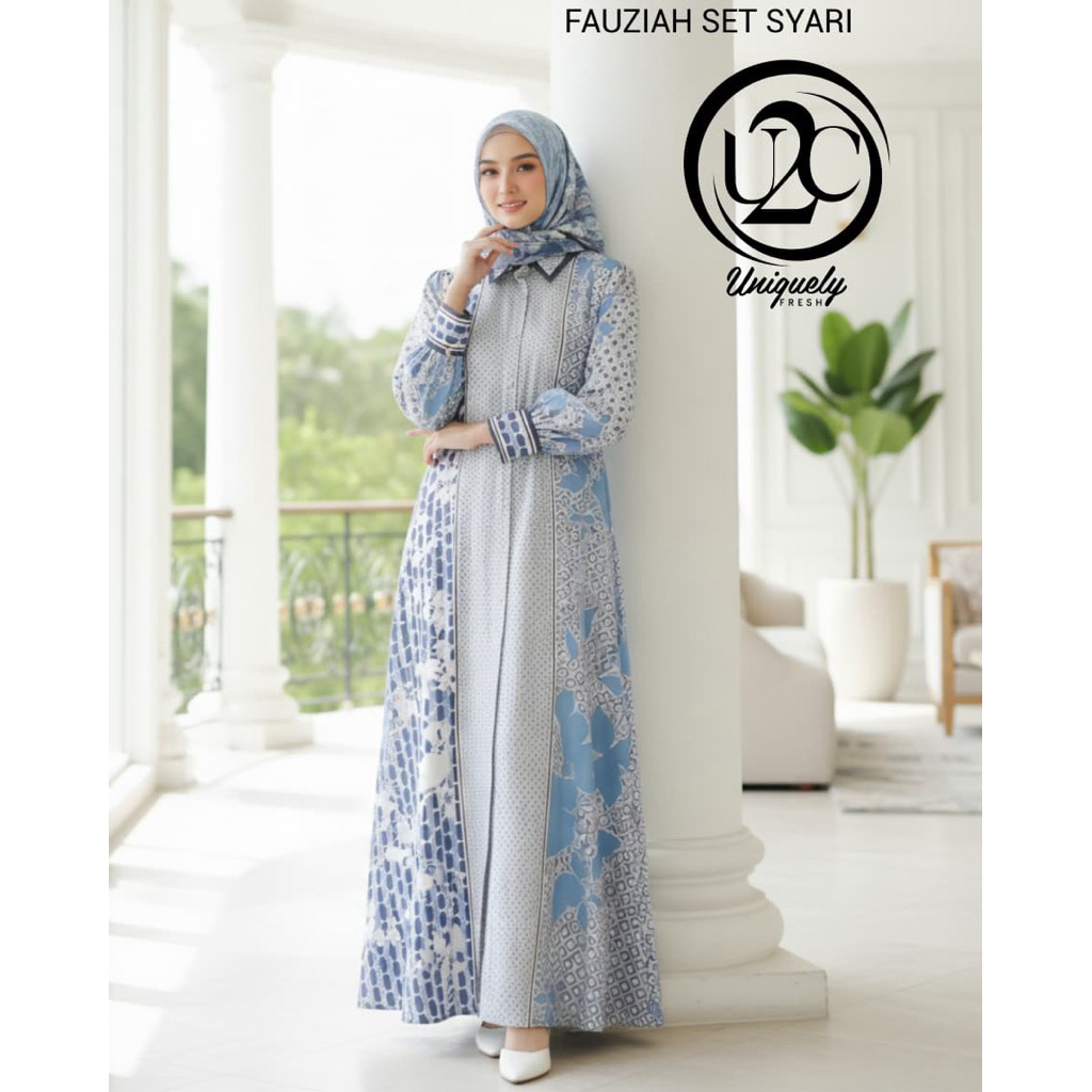 FAUZIAH SET SYARI,GAMIS SYARI PREMIUM,GAMIS BRANDED ORIGINAL