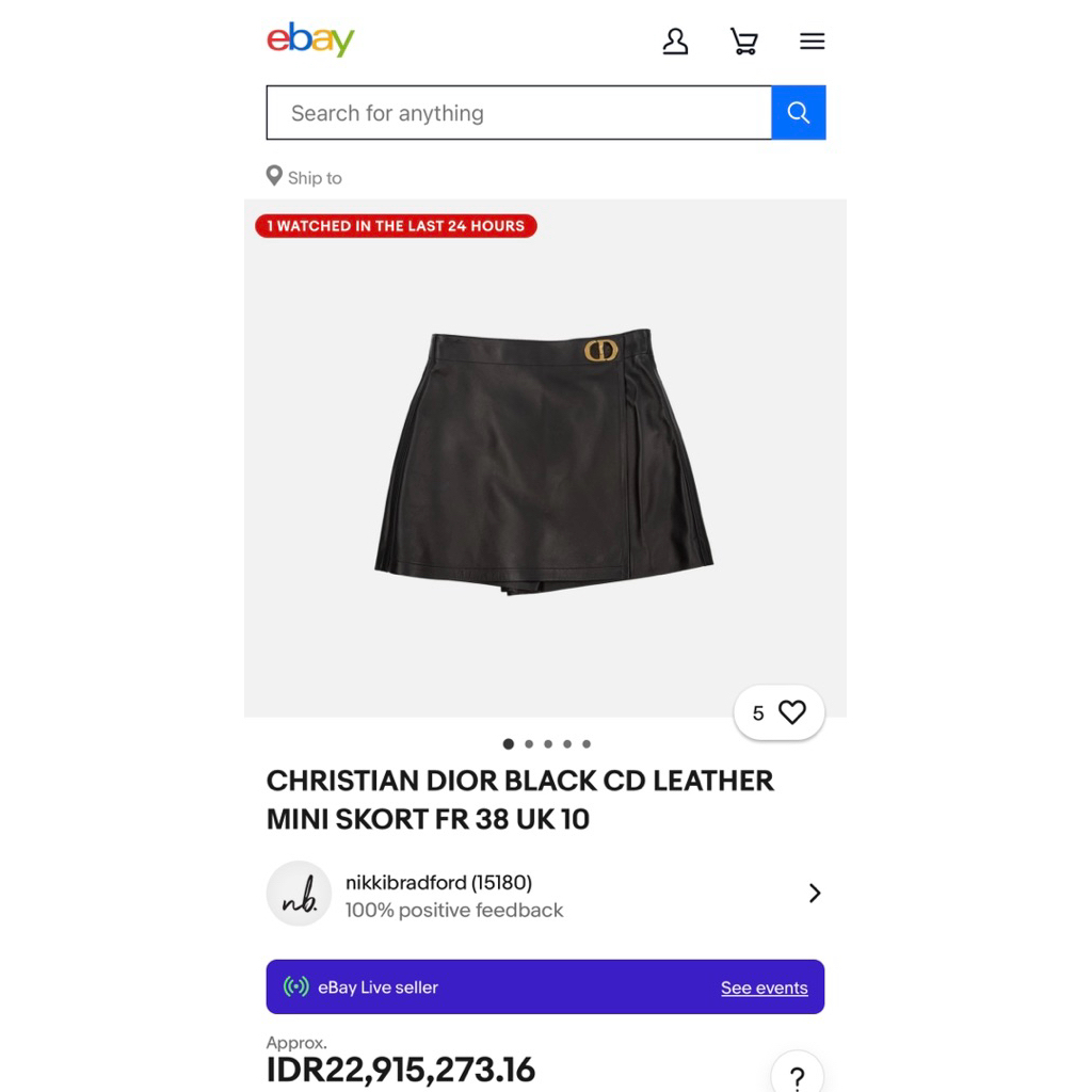 Dior*Skirt leather rokcel