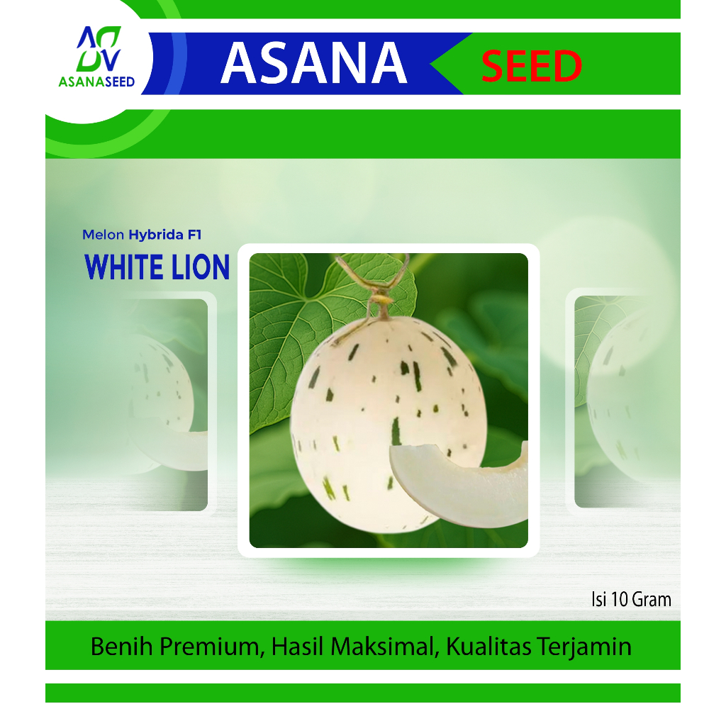 Benih Melon Dalmation WHITE LION Kemasan 10 Gram - ASANA Seed
