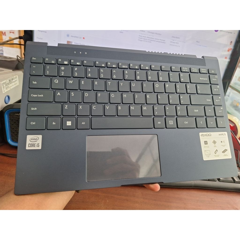 Palmrest + keyboard EROR laptop axioo HYPE 5 original copotan