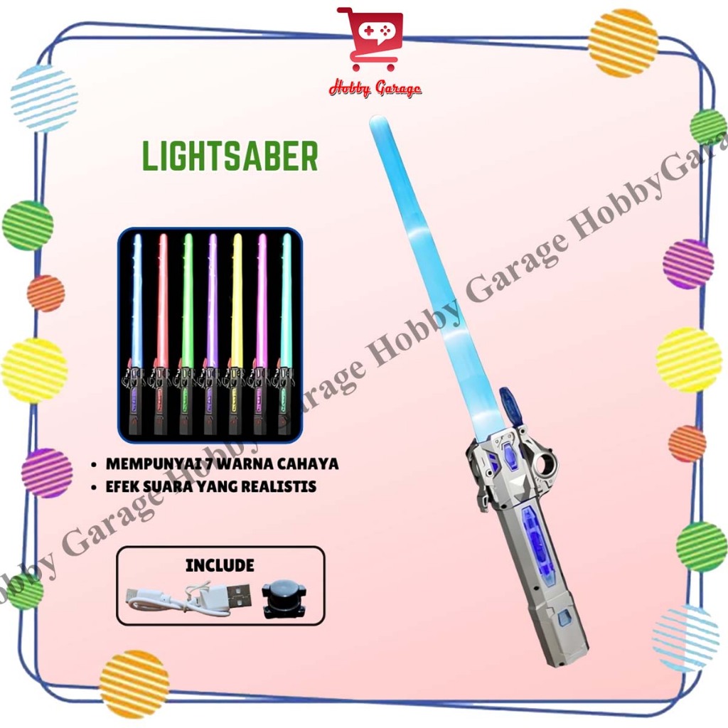 JM Indonesia Pedang Lightsaber Mainan Anak 2 In 1 Laser Light Saber Led Lampu Suara Cosplay