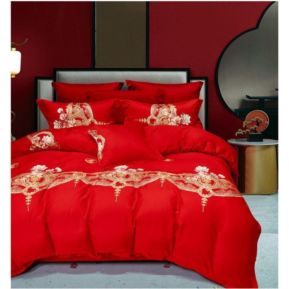 RED COLLECTION 1-6 / Bedcover Set Merah / Sprei Wedding