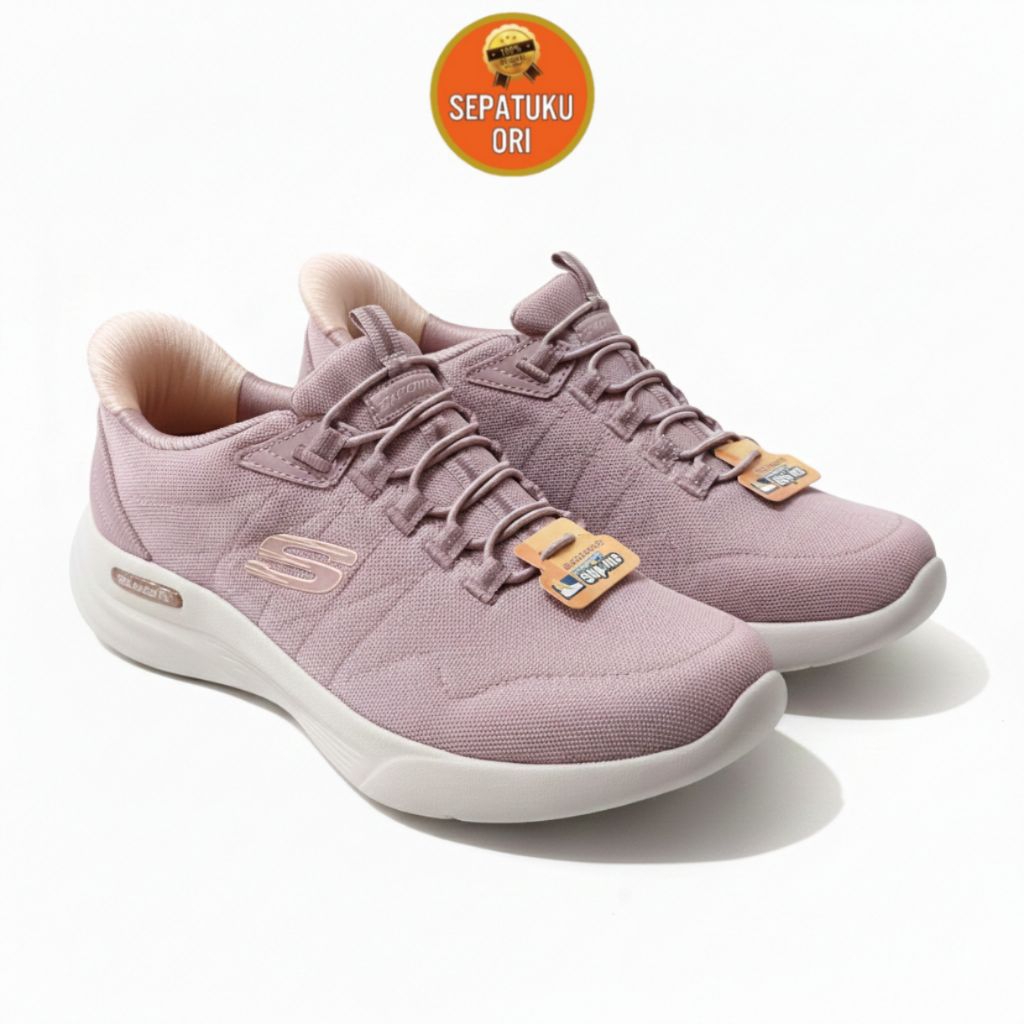 SEPATU WANITA SKECHERS RELAXED FIT SPORT SWEET DREAM PINK MAUVE NEW ORI BNIB 150356
