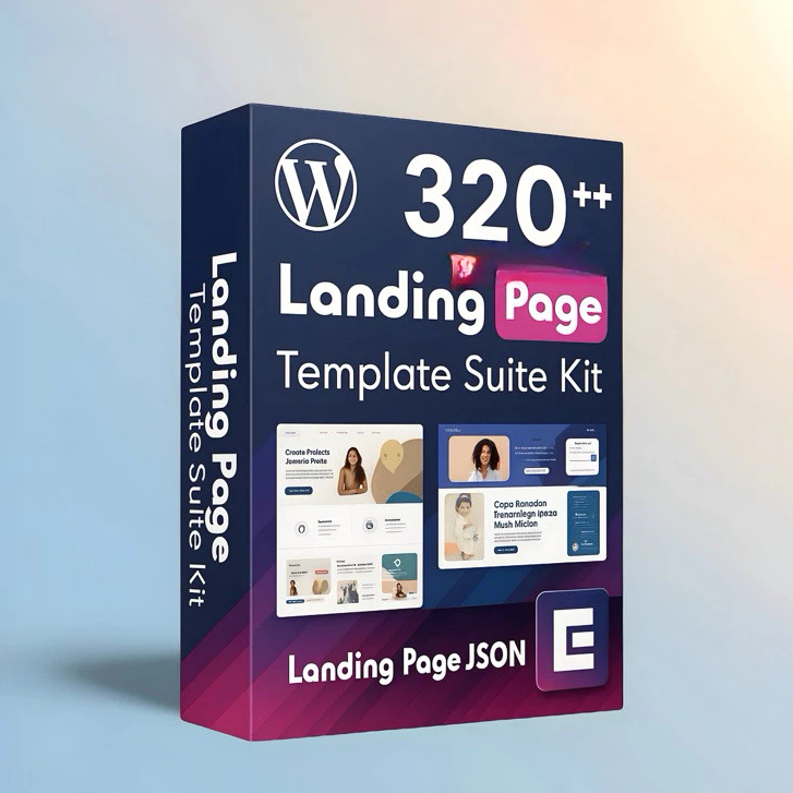 320++ Template LANDINGPAGE Suite Kit JSON Elementor - Website Semua Niche Komplit - Bisa Load Gambar