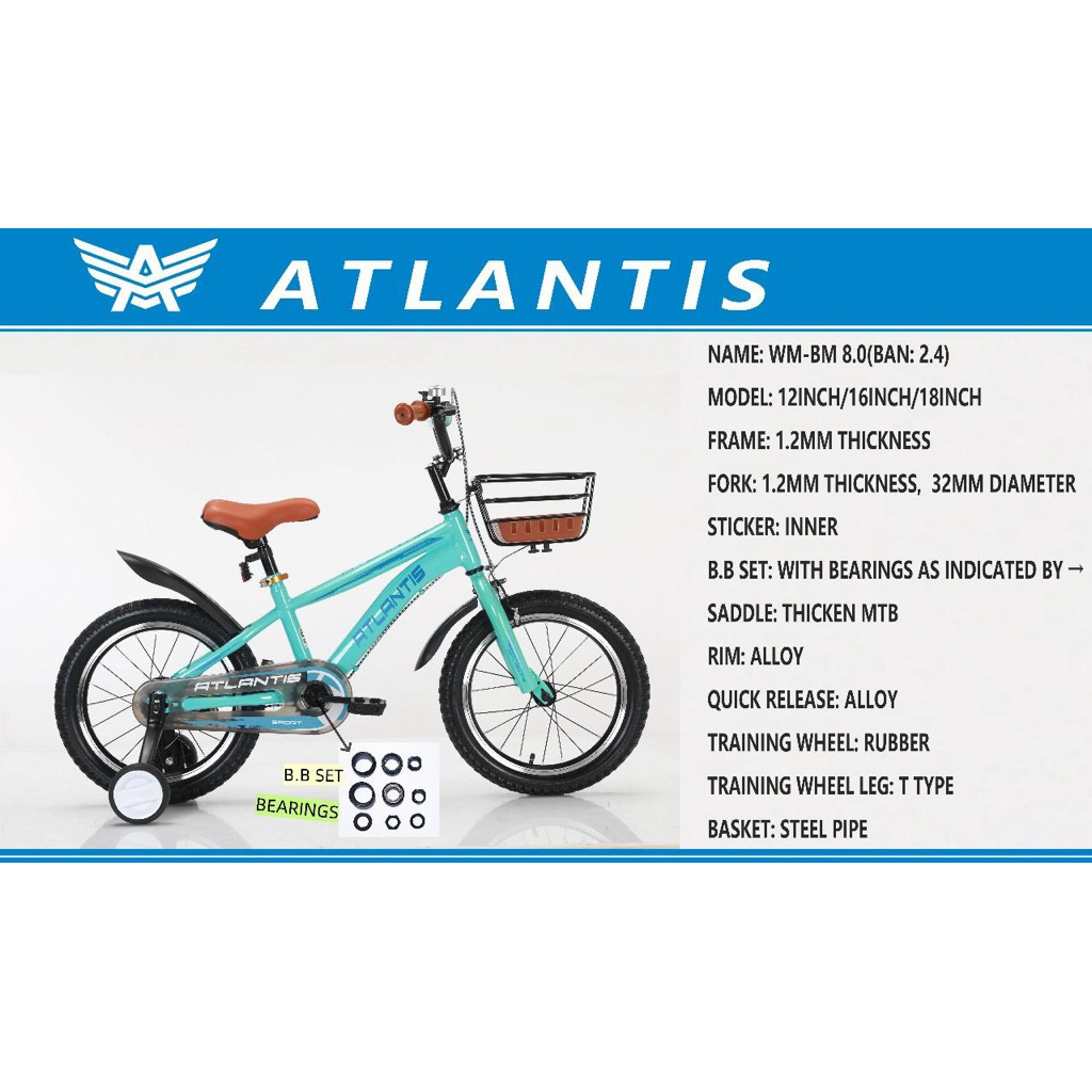 Sepeda bmx 16inch Atlantis (Ekspedisi/kargo)
