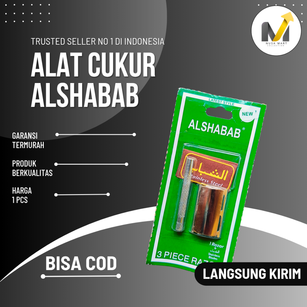 Alat Cukur Merk Al Shabab 1 set dengan Silet nya