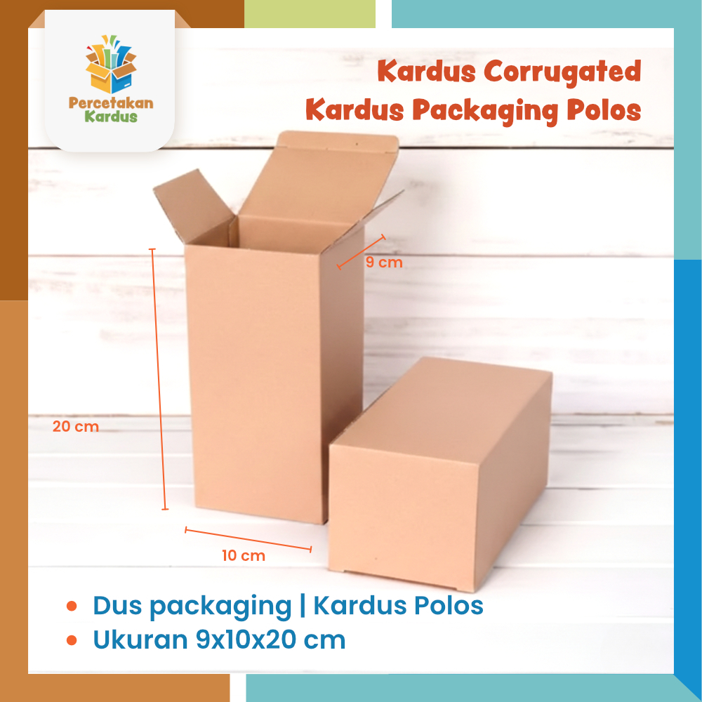 BOX KARDUS Baru Tumbler / Botol 9x10x20 cm DUS PACKING E-FLUTE | Kardus / Karton Box Polos