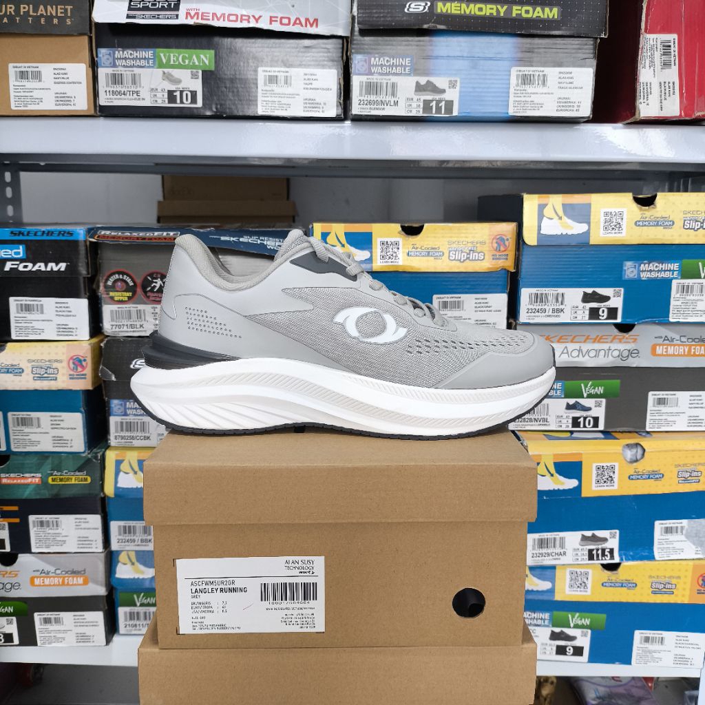 Sepatu Lari Pria Astec Langley Running Shoes - Grey