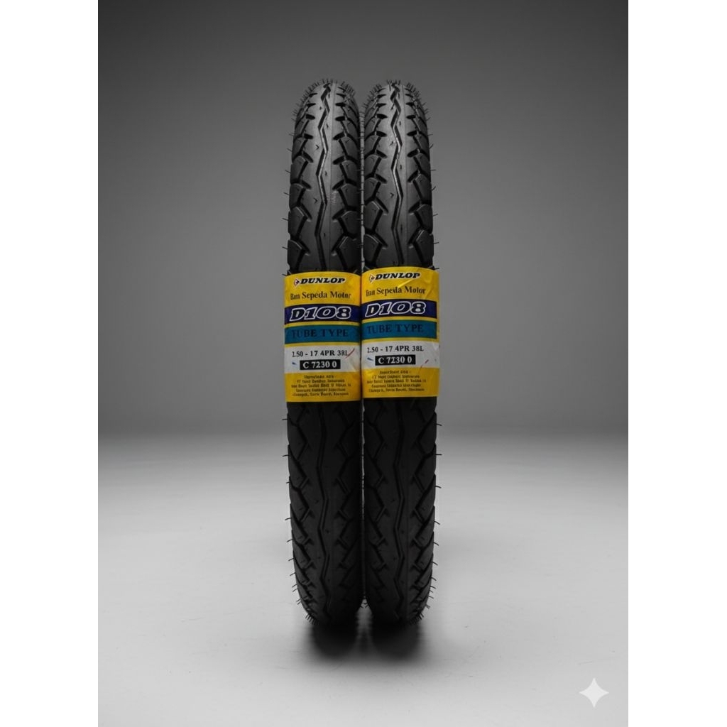 Dunlop D108 Ban Sepeda Motor 250-17 , 275-17 Tube Type