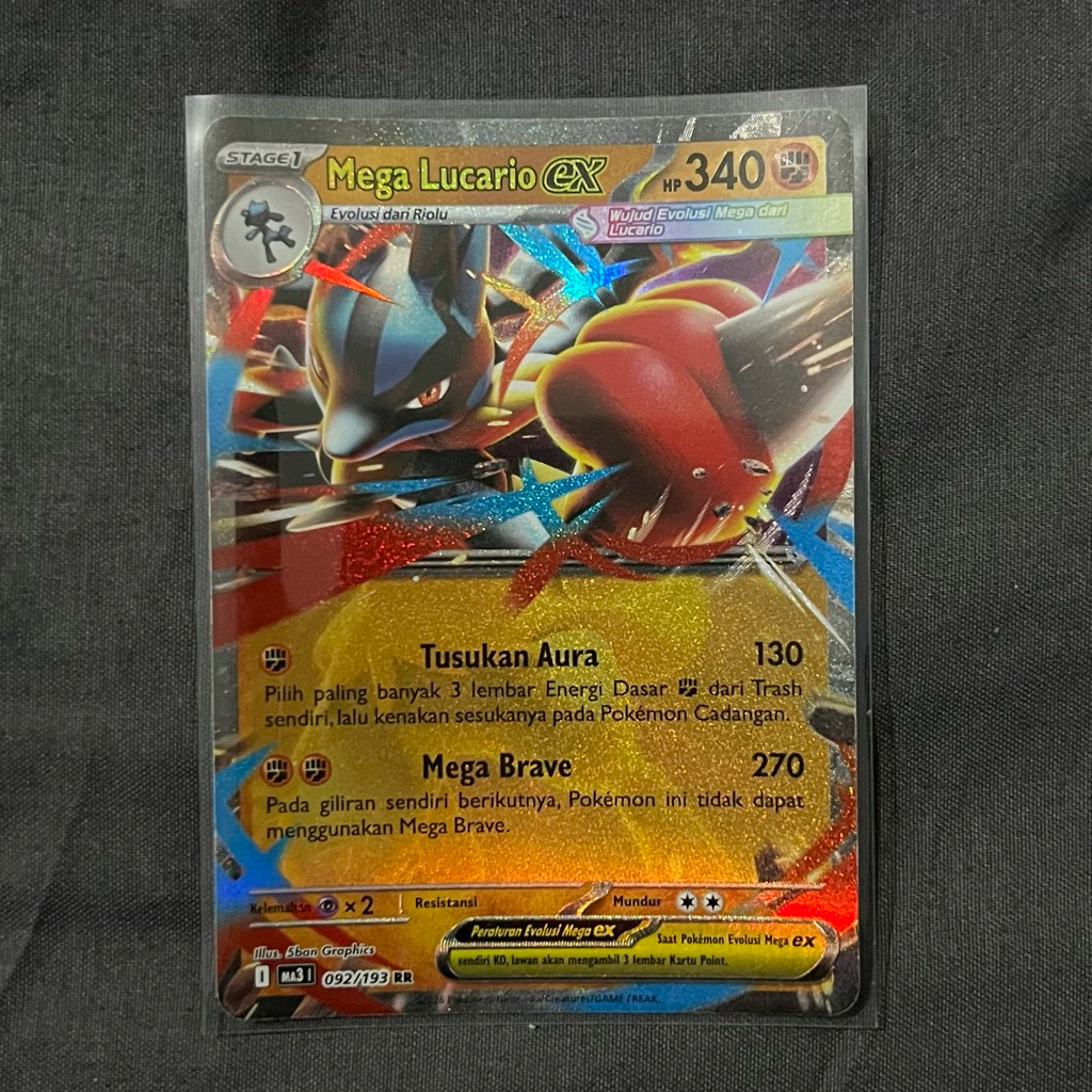 Mega Lucario EX RR Mega Impian EX - Kartu Pokemon TCG Indonesia