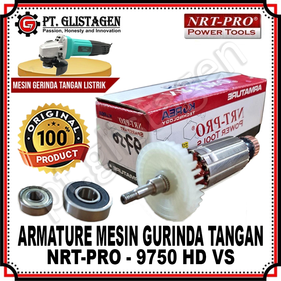 NRT-PRO 9750HD 9750VS Armature Angker Mesin Gerinda Gurinda Tangan 4" inch 9750 HD 9750 VS ORIGINAL 