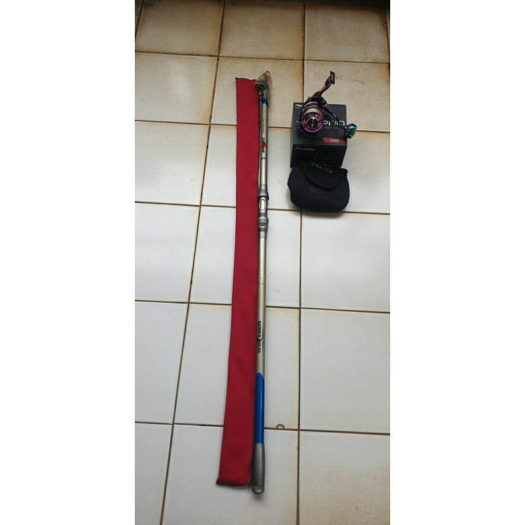 joran surf one 420 dan reel fugu tora 6000