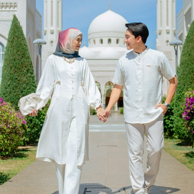 [Raya Collection] Kalasirs Baju Sarimbit Couple Lebaran Raya Midi Dress Koko Pasangan - Aleyna Coupl