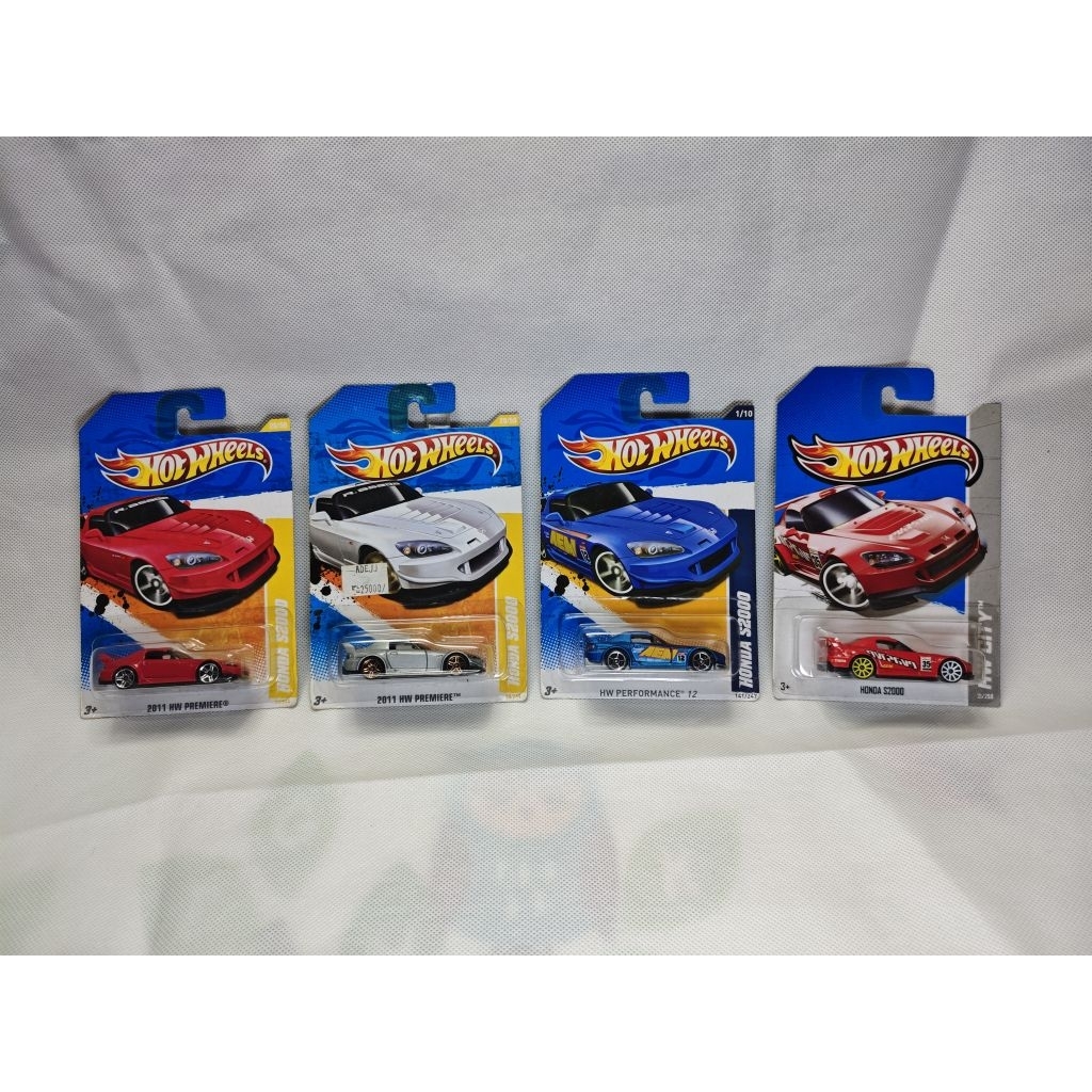 hotwheels hot wheels honda s2000 paket 4 pcs
