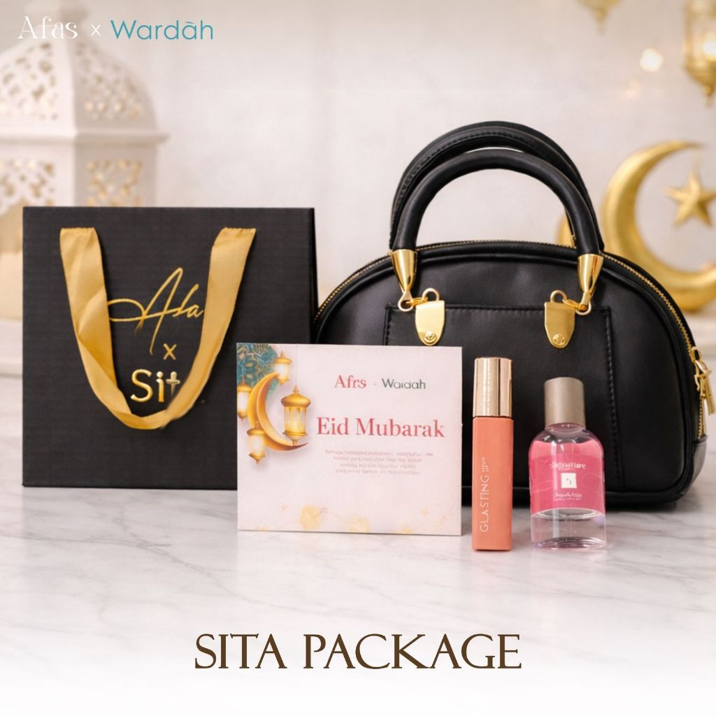 AFAS X WARDAH Paket SITA Scarf Sita + Tas + Parfume + Free Wardah Glasting Liquid Lip | Hampers Leba