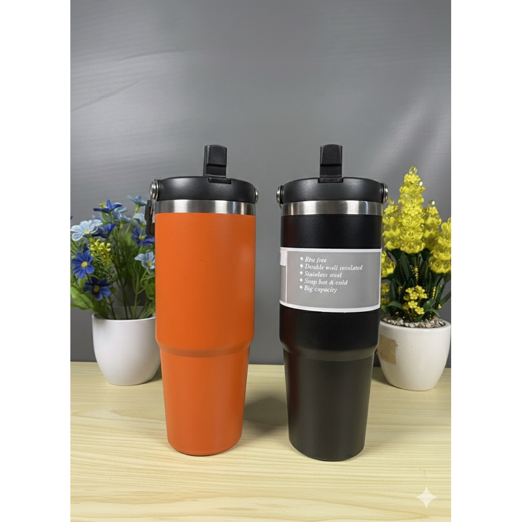 Termos mug tumbler 900ml PACK DUS TMT tahan panas sampai 12 jam best seller