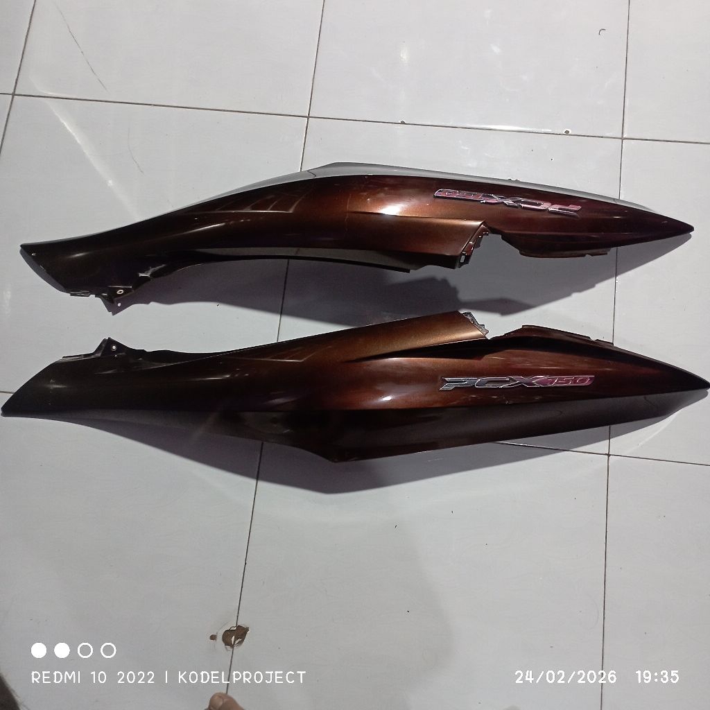 cover bodi samping kanan kiri honda pcx cbu 125 Thailand original copotan motor normal